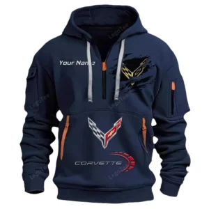 Hoodie Half Zipper Exclusive Logo Gift For Roadster Enthusiasts CAR113 - Navy