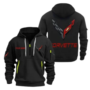 Hoodie Half Zipper Exclusive Logo Gift For Speed Coupe Auto Enthusiasts CAR200 - Black