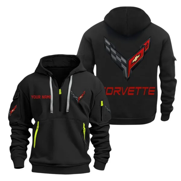 Hoodie Half Zipper Exclusive Logo Gift For Speed Coupe Auto Enthusiasts CAR200 - Black
