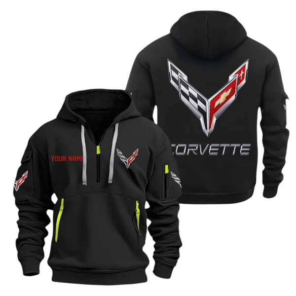 Roadster Hoodie Half Zipper, Exclusive Logo Hoodie For Roadster Enthusiasts CAR200 - Black
