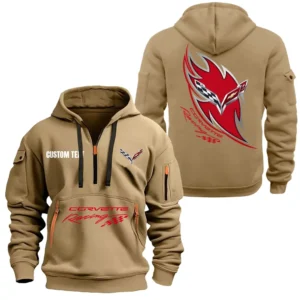 Roadster Hoodie Half Zipper, All Over Print Hoodie Gift For Roadster Enthusiasts CAR170 - Khaki
