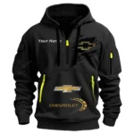 Hoodie Half Zipper Exclusive Logo Gift For Popular US Car Enthusiasts CAR113 - Black