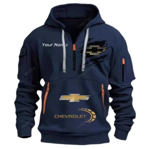 Hoodie Half Zipper Exclusive Logo Gift For Popular US Car Enthusiasts CAR113 - Navy