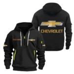 Hoodie Half Zipper Exclusive Logo Gift For Popular US Car Enthusiasts CAR200 - Black