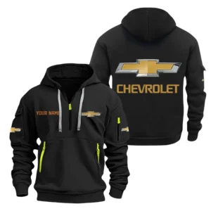 Hoodie Half Zipper Exclusive Logo Gift For Popular US Car Enthusiasts CAR200 - Black