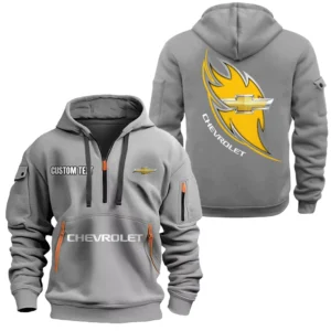 Popular US Car Hoodie Half Zipper, All Over Print Hoodie Gift For Popular US Car Enthusiasts CAR170 - Gray