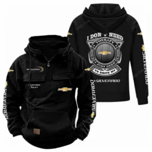 Two-Door Sports Car Tactical Quarter Zip Hoodie, Exclusive Logo Hoodie For Car Enthusiasts CAR106 - Black
