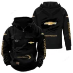 Reliable Family Car Tactical Quarter Zip Hoodie, Exclusive Logo Hoodie For Car Enthusiasts CAR122 - Black