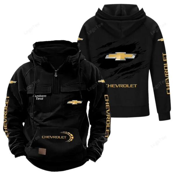 Reliable Family Car Tactical Quarter Zip Hoodie, Exclusive Logo Hoodie For Car Enthusiasts CAR122 - Black