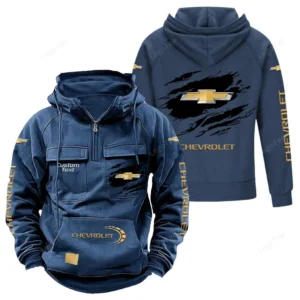 Urban Commuter Car Tactical Quarter Zip Hoodie, Exclusive Logo Hoodie For Car Enthusiasts CAR122 - Dark Blue