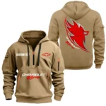 Heavy-Duty Hauler Hoodie Half Zipper, All Over Print Hoodie Gift For Heavy-Duty Hauler Enthusiasts CAR170 - Khaki