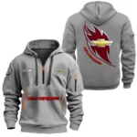 Hoodie Half Zipper Exclusive Logo Gift For Utility Roadster Enthusiasts CAR170 - Gray