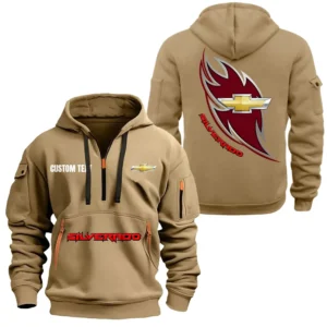 Hoodie Half Zipper Exclusive Logo Gift For Stock Car Enthusiasts CAR170 - Khaki