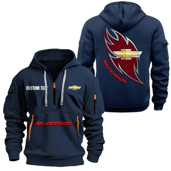 Hoodie Half Zipper Exclusive Logo Gift For Racing Machine Enthusiasts CAR170 - Navy