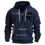 Hoodie Half Zipper Exclusive Logo Gift For Comfortable Sedan Enthusiasts CAR113 - Navy