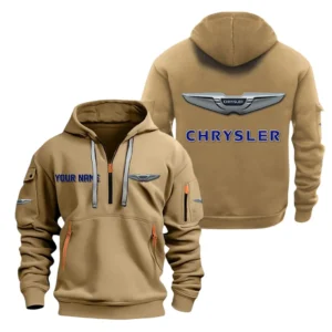 Executive Vehicle Hoodie Half Zipper, Exclusive Logo Hoodie For Executive Vehicle Enthusiasts CAR200 - Khaki