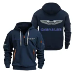 American Sedan Hoodie Half Zipper, Exclusive Logo Hoodie For American Sedan Enthusiasts CAR200 - Navy