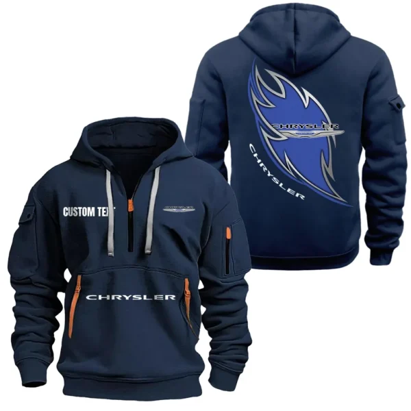 Hoodie Half Zipper Exclusive Logo Gift For Full-Size Car Enthusiasts CAR170 - Navy