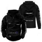 Classic Road Car Tactical Quarter Zip Hoodie, Exclusive Logo Hoodie For Car Enthusiasts CAR122 - Black