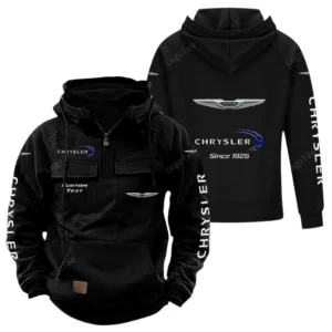 Minivan Tactical Quarter Zip Hoodie, Exclusive Logo Hoodie For Car Enthusiasts CAR960 - Black