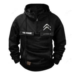 Modern Hatch Tactical Quarter Zip Hoodie, Exclusive Logo Hoodie For Car Enthusiasts CAR109 - Black