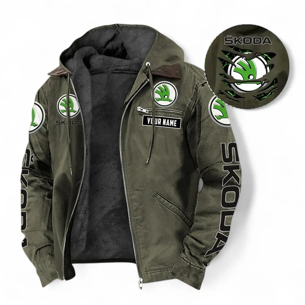 City-Friendly Automobile Hooded And Flannel Hoodie, Comfortable Urban Hoodie For Car Lovers CAR391 - Green