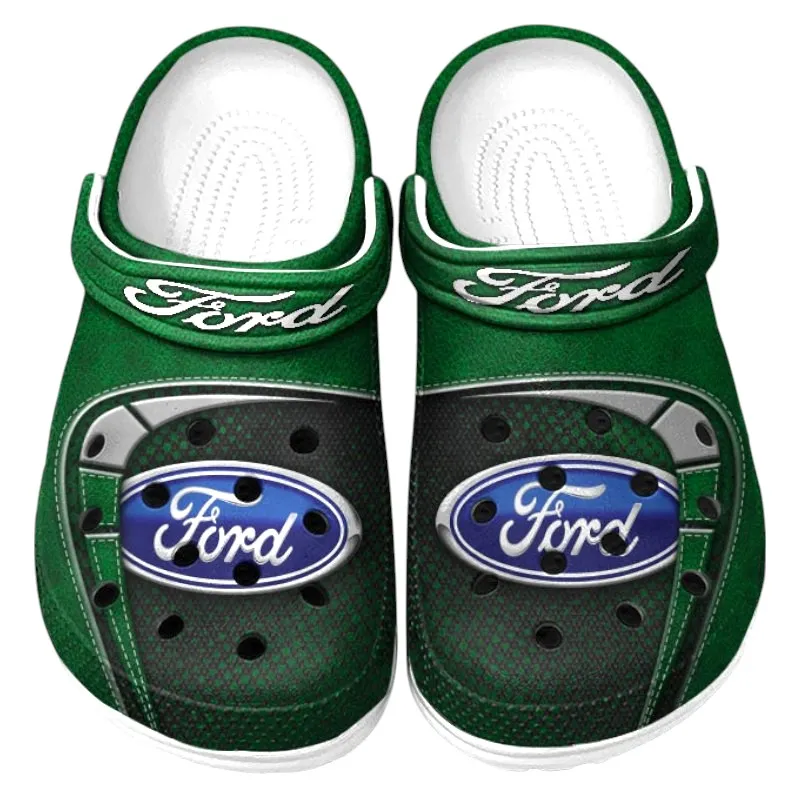 Classic Coupe Culture Clog, Stylish All Over Print Lightweight Shoes for Auto Fans and Streetwear Style CAR177 - Green
