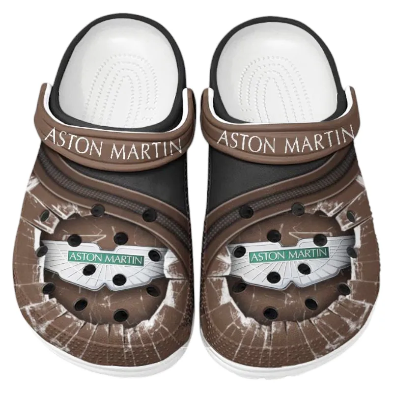 Classic Luxury Ride Lover’s All Over Print Clog, Slip-On Shoes for Daily Comfort and Garage Style CAR188 - Brown