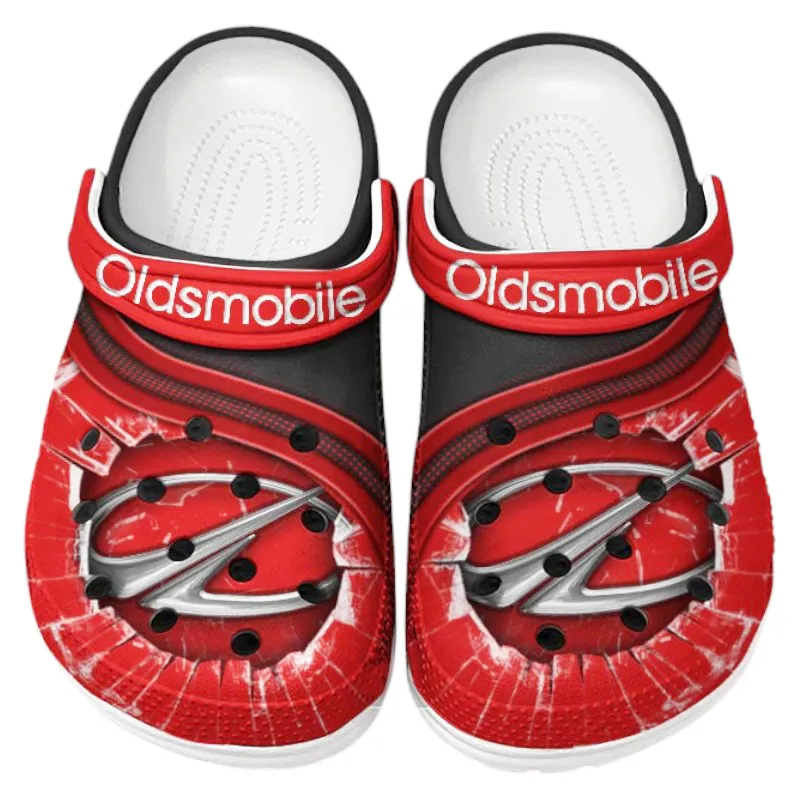 Classic Sedan Culture Clog, Stylish All Over Print Lightweight Shoes for Auto Fans and Streetwear Style CAR188 - Red