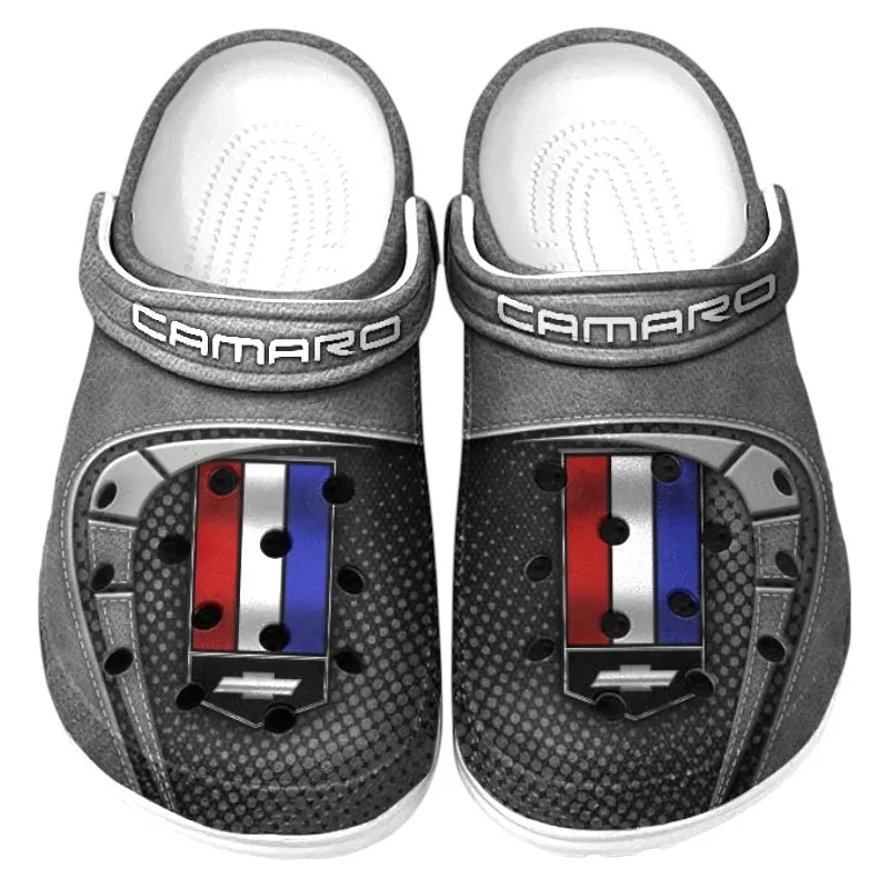 Classic Sports Coupe Culture Clog, Stylish All Over Print Lightweight Shoes for Auto Fans and Streetwear Style CAR177 - Gray