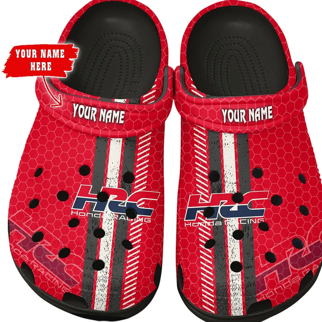 Comfort Touring Motorcycle Lover’s All Over Print Clog, Slip-On Shoes for Daily Comfort and Garage Style CAR820 - Black