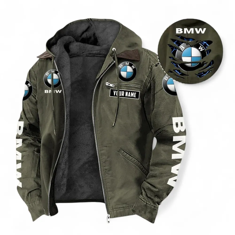 Compact Sedan Hooded And Flannel Hoodie, Exclusive Logo Hoodie For Car Lovers CAR391 - Green