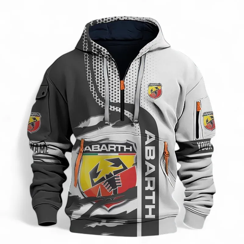 Compact Sports Car Hoodie Half Zip 3D, Adventure-Ready Streetwear For Car Lovers CAR396 - Black