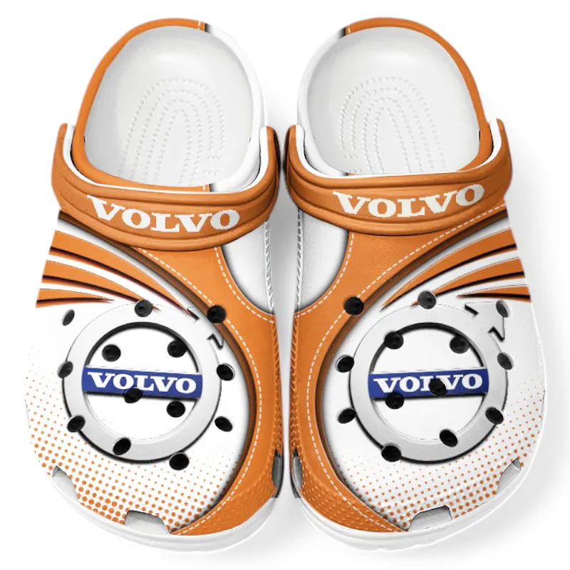 Compact SUV Lover’s All Over Print Clog, Slip-On Shoes for Daily Comfort and Garage Style CAR181 - Orange