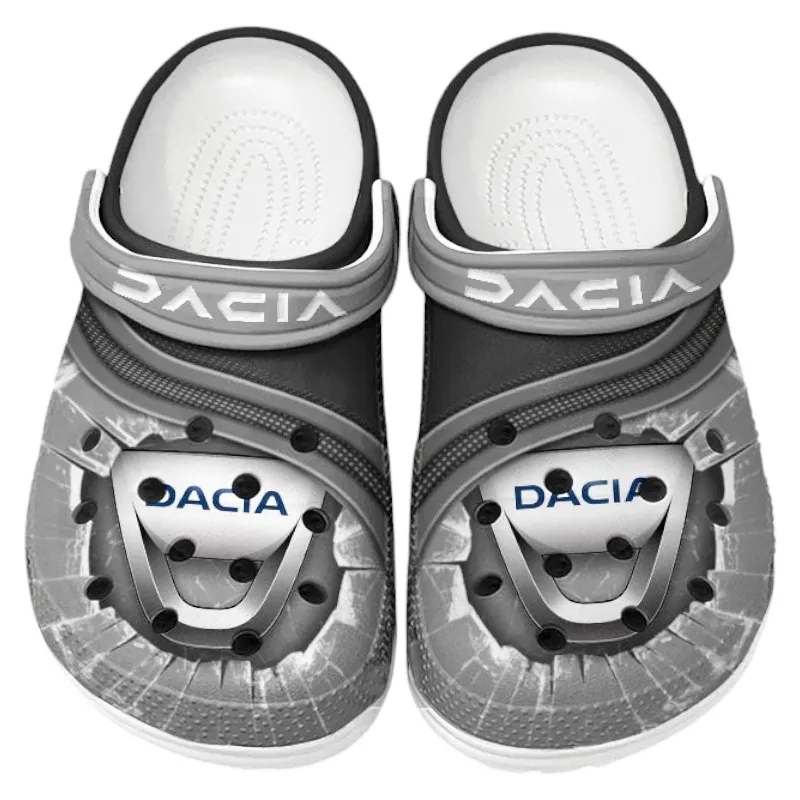 Compact SUV Lover’s All Over Print Clog, Slip-On Shoes for Daily Comfort and Garage Style CAR188 - Gray