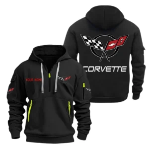 American Muscle Hoodie Half Zipper, Exclusive Logo Hoodie For American Muscle Enthusiasts CAR200 - Black