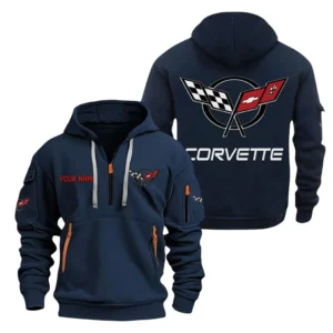 Exclusive Logo Hoodie Half Zipper For Iconic Speed Machine Enthusiasts, Gift For Iconic Speed Machine Fans CAR200 - Navy