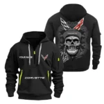 Hoodie Half Zipper Exclusive Logo Gift For Sports Car Enthusiasts CAR166 - Black