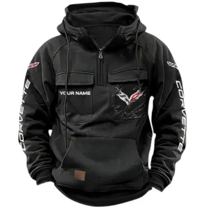 Modern Hatch Tactical Quarter Zip Hoodie, Exclusive Logo Hoodie For Car Enthusiasts CAR164 - Black