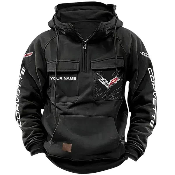 Modern Hatch Tactical Quarter Zip Hoodie, Exclusive Logo Hoodie For Car Enthusiasts CAR164 - Black
