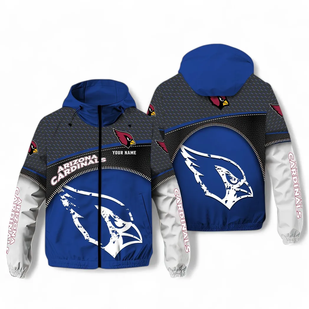 Crimson Flock Windbreaker Jacket, Everyday Sports Fan Jacket NFL191 - Blue
