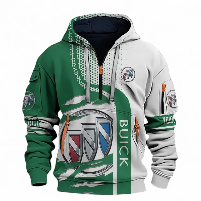 Crossover Vehicle Hoodie Half Zip 3D, Casual Fit Hoodie For Car Lovers CAR396 - Green