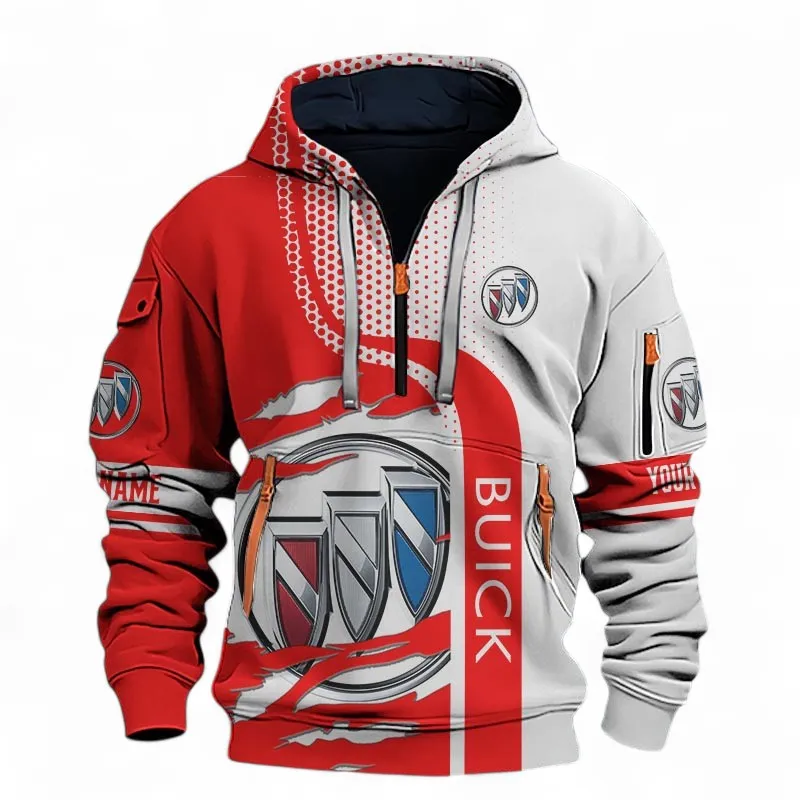 Crossover Vehicle Hoodie Half Zip 3D, Sporty Urban Look Hoodie For Car Lovers CAR396 - Red