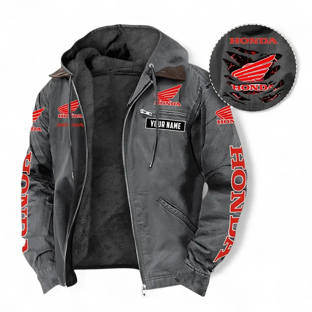 Cruiser Hooded And Flannel Hoodie, Exclusive Logo Hoodie For Motor Lovers CAR391 - Gray