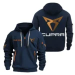 Track-Ready Ride Hoodie Half Zipper, All Over Print Hoodie Gift For Track-Ready Ride Enthusiasts CAR200 - Navy