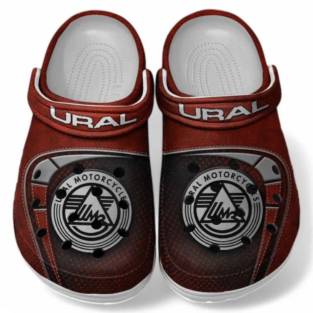 Custom Adventure Motorcycle All Over Print Clog, Comfortable Slip-On Shoes for Everyday Wear CAR183 - Red
