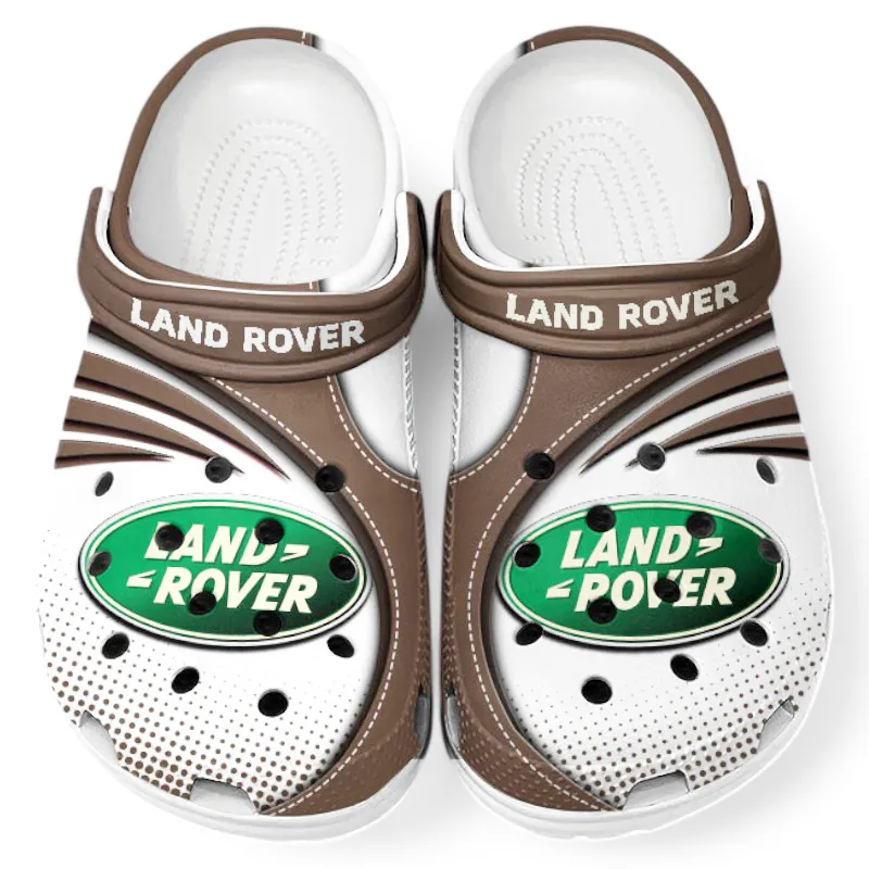 Custom Adventure SUV Company Inspired Clog All Over Print, Comfortable Slip-On Footwear for Auto Fans CAR181 - Brown
