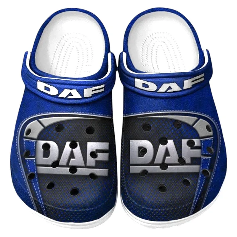 Custom Affordable Ride Inspired Clog All Over Print, Comfortable Slip-On Footwear for Auto Fans CAR177 - Blue