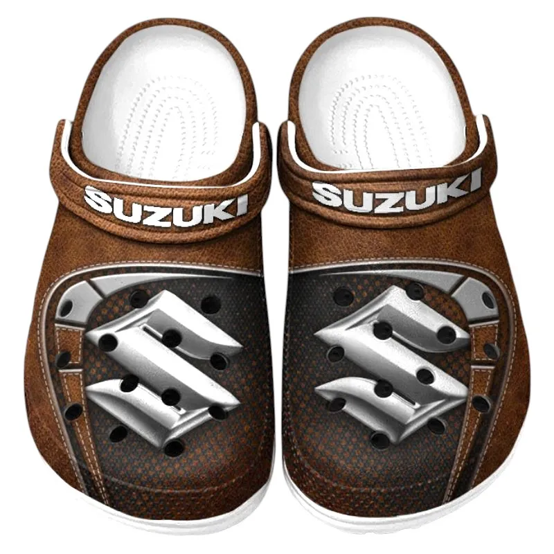 Custom City-Friendly Auto Inspired Clog All Over Print, Comfortable Slip-On Footwear for Auto Fans CAR177 - Brown