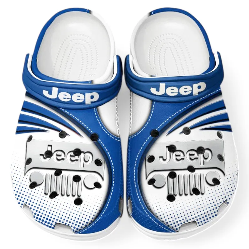 Custom Compact Off-Road Vehicle All Over Print Clog, Comfortable Slip-On Shoes for Everyday Wear CAR181 - Blue